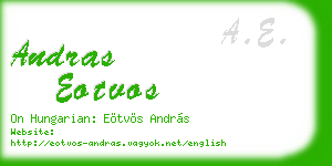 andras eotvos business card